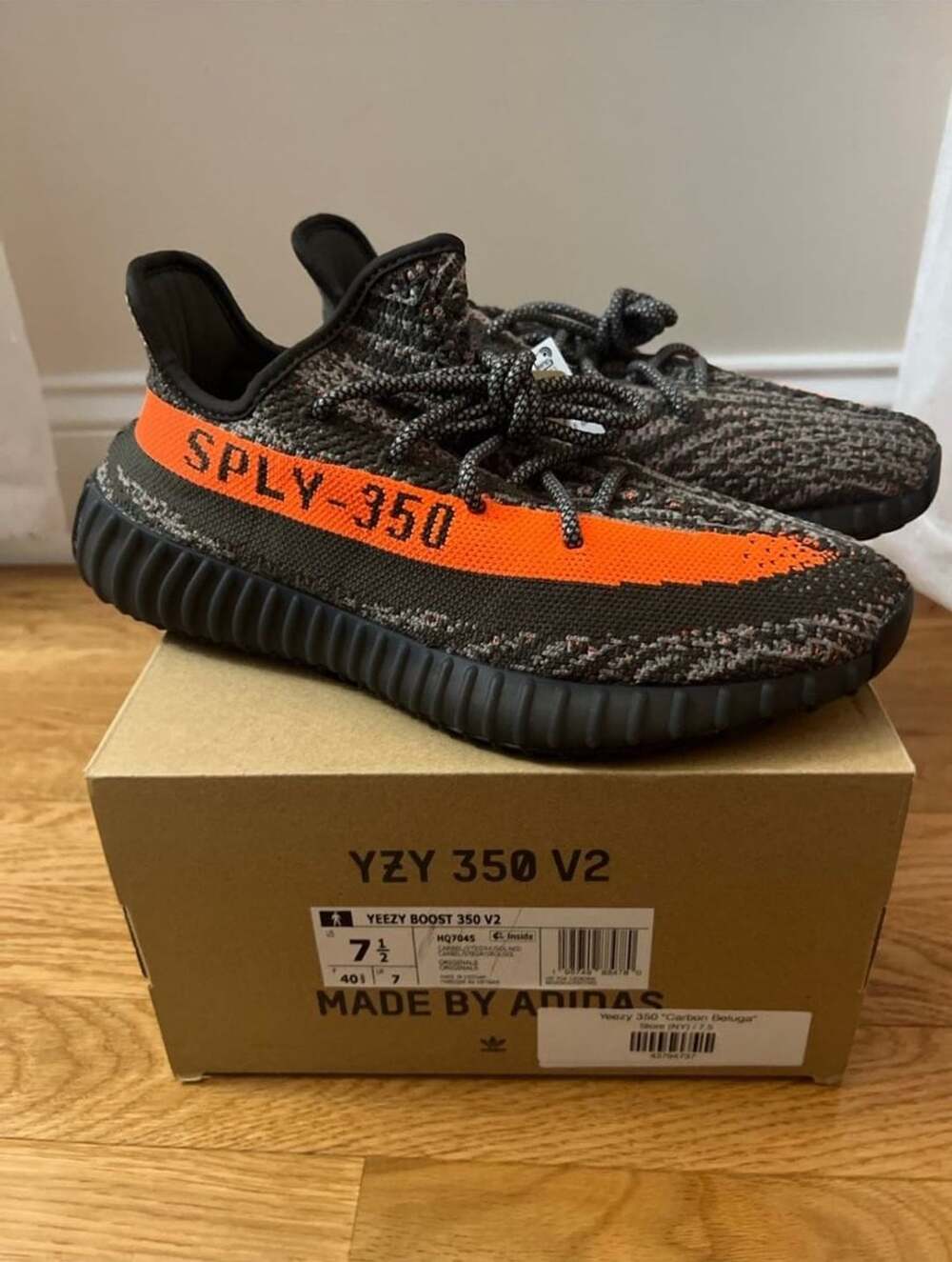 Adidas Yeezy Boost 350 V2 Carbon Beluga Size 7.5